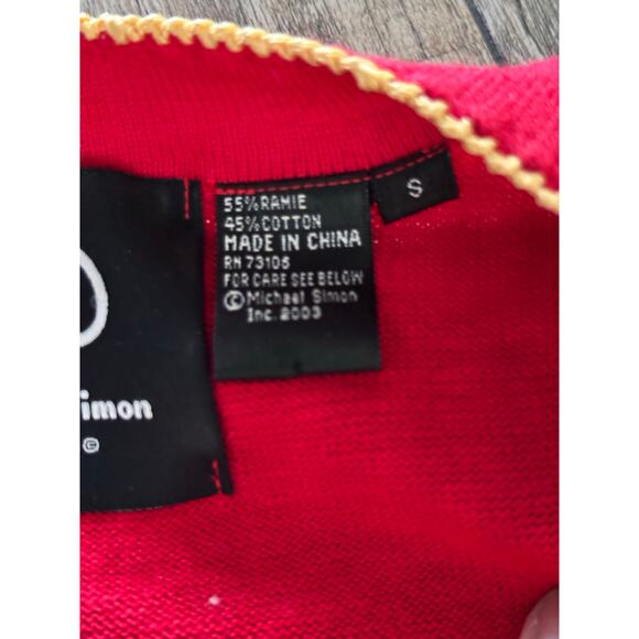 RARE Vintage Michael Simon Women's Red Nutcracker Cardigan Sweater Size Small - Picture 13 of 13